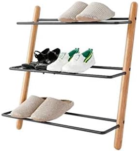 Dingzz simples gabinete de sapatos de calça de madeira maciça pó de prateleira, prova de rack minimalista reforçado, função