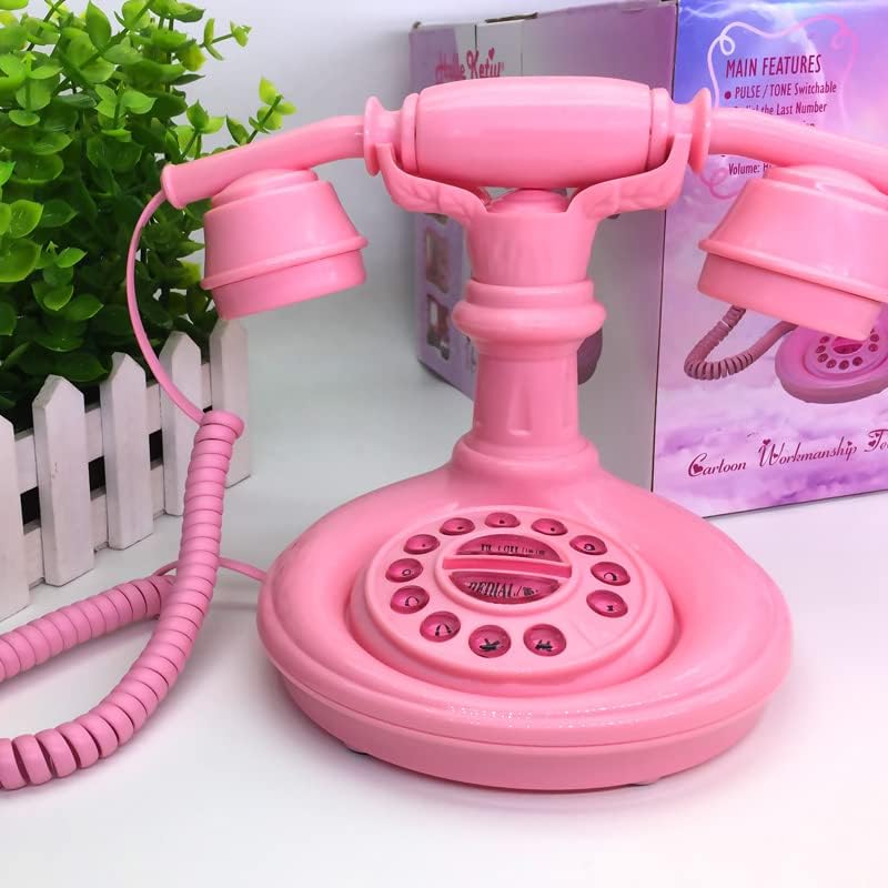 Myaou estilo vintage rotary retro antiquado rotativo discagem em casa e no escritório telefone telefone para casa decoração