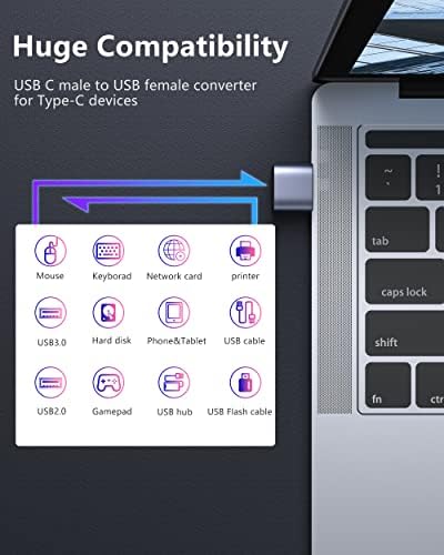 USB C para USB Um adaptador e Universal 8 portas USB 3.0/USB C Hub