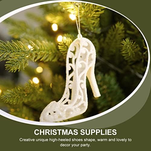 Mini Princess Sapatos de salto alto Ornamentos de árvore de Natal 6pcs Árvore de plástico pendente pendurada para