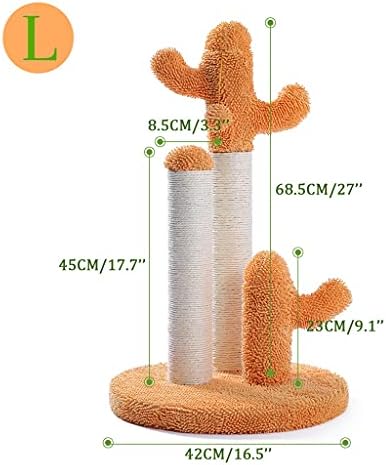 Slatiom m/l Cactus gatos arranhando post com corda sisal gatos scratcher cactus para gatos jovens e adultos gatos escalando brinquedos