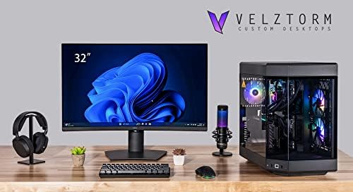 VelzTorm Black Praetix Gaming Desktop PC, 360mm aio, fãs RGB, 1000W PSU, WiFi 6E, Win11p) Velz0085