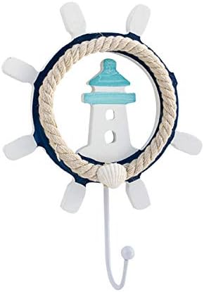 Decorações de parede de amosfun para a sala de estar Mediterrâneo parede pendurada em farol de farol de casaco estampado