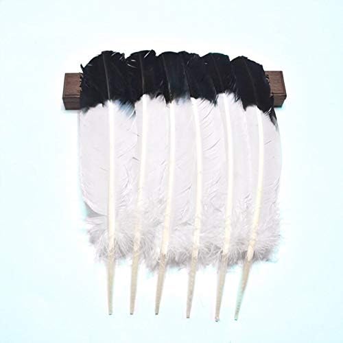 Ttndstore 100pcs tingidos em penas de peru de 25 a 30cm de imitação em penas de águia para jóias que fabricam festa decorativa