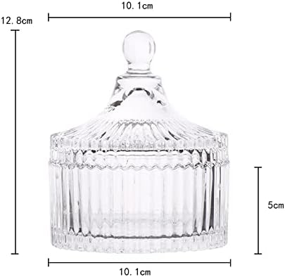 280ml /10 onças de cristal de cristal pano de doce tigela de açúcar jarra de doces transparente jarra transparente coberta