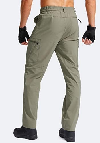 Calças de caminhada masculina resistente à água Rápida seca seca calça tática ao ar livre para homens com bolso multi -bolso