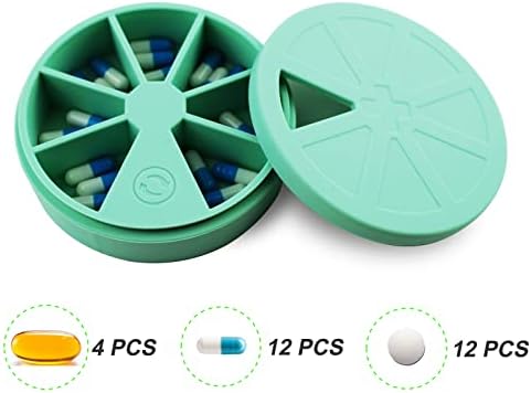 Organizador semanal de pílula de silicone para vitamina medicinal, suporte para caixa de comprimidos de 7 dias, caixa diária de comprimidos