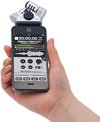 Zoom iq6 estéreo x/y microfone para iPhone/iPad para gravar áudio para música, entrevistas e muito mais