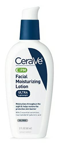 Pacote facial da Skincare Dayy Cerave - Cleave Facial Facial Cleanser, AM Cerave Facial Hidration Loção com protetor