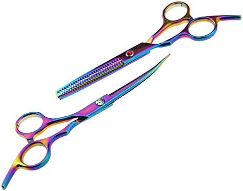 Cantar f Ltd Profissional Scissors Pet Scissors Definir corte de cabelo Corte Ferramentas coloridas Kits de ferramentas coloridas