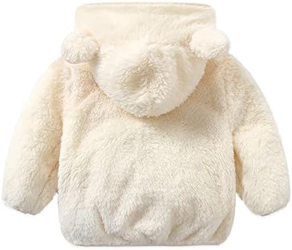 Recém -nascido bebê menino menina jaqueta de lã de roupas de inverno casaco com capuz com orelhas de urso garotas pesadas