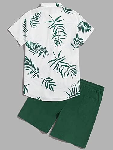 Milumia masculina as roupas de duas peças listradas camisa e shorts de cordão