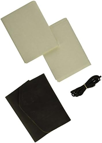 Kit de revista de couro realeather, 4,5 x6, natural