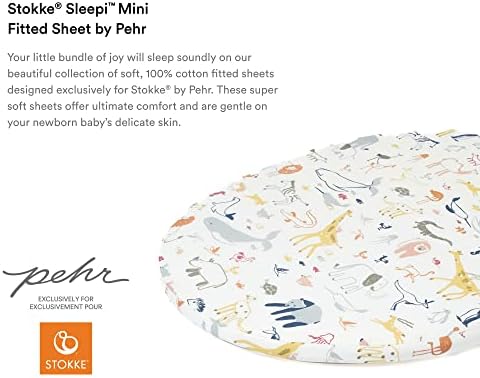 Stokke Sleepi Mini Fished Felt by Pehr, para os lençóis suaves - Stokke Sleepi Mini - Disponível em padrões divertidos