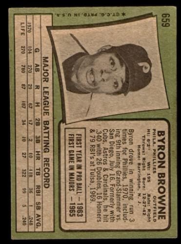 1971 Topps 659 Byron Browne Philadelphia Phillies VG/Ex Phillies