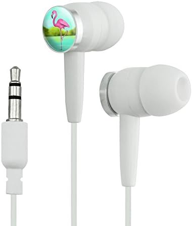 Gráficos e mais fones de ouvido de fones de ouvido na orelha de Flamingo - Branco