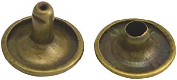 Wuuycoky bronze bronze tampa dupla fascinante de metal tubular preto tampa 12 mm e pacote de 10 mm de 40 conjuntos