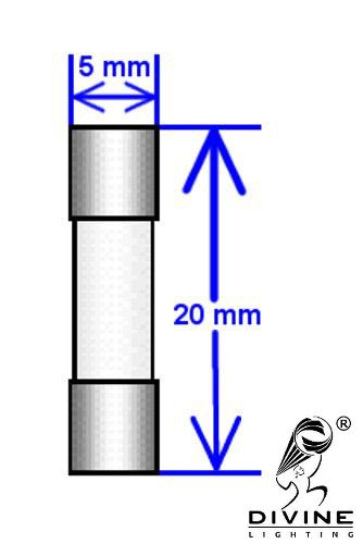 Iluminação divina 5x20mm 6a fusível de cerâmica de água lenta T6a 250V 5x20mm 6a fusível de água lenta. T6A 250V Cerâmica 5x20mm