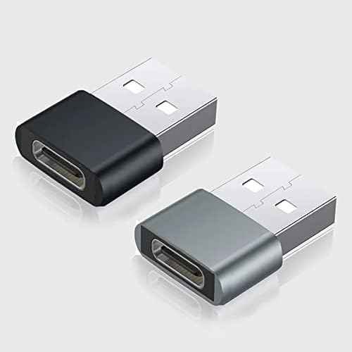 Usb-C fêmea para USB Adaptador rápido compatível com o seu Samsung Galaxy Book2 LTE para carregador, sincronização, dispositivos