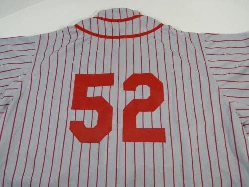 2002 Pittsburgh Pirates Crawfords Bruce Tanner 52 Game usou Grey Jersey TBTC 8 - Jogo usou camisas MLB