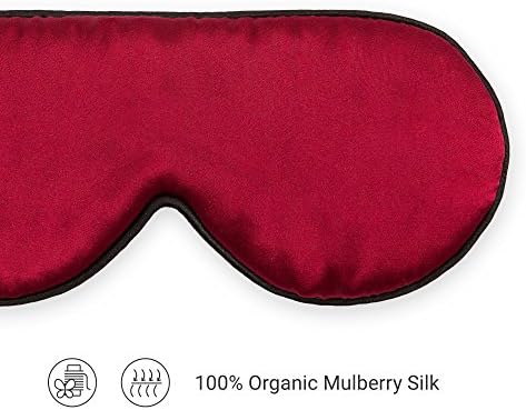 Máscara de sono de seda de amoreira orgânica de Morus-bloqueio de luz, não tóxico, ajustável e seguro com seda macia e 22mm