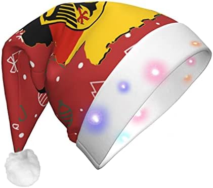 Alemanha mapa bandeira de adultos engraçados luxuoso chapéu iluminado chapéu de natal para mulheres e homens chapéu de férias de