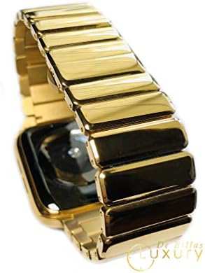 De Billas Lux Custom 24K Gold Plated 44mm Iwatch Series 4 com Diamond Polished Band LTE+GPS US Versão