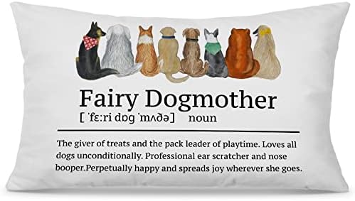 Citações engraçadas de animais de estimação Fada Dogmouther Definição Cão Mãe Decorativa Caso Capa de Capa 12 ″ × 20 ″ Decorações