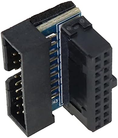 ZZHXSM USB 3.0 Adaptador de 90 graus USB 3.0 19pin/20pin Male para feminino adaptador de extensão para a placa -mãe Minante