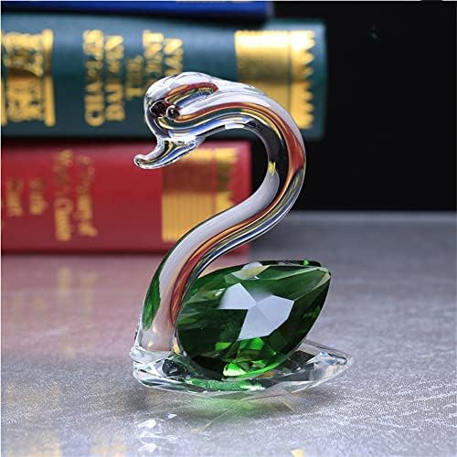 Coleção BESOT de estatuetas de cisne de cristal espumante para exibir como peças centrais de mesa ou ornamentos, ou como