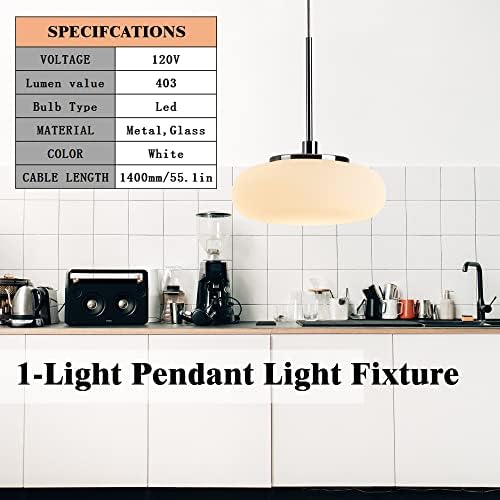 Luminária pingente de Kinglong para ilha da cozinha, luz suspensa integrada ajustável com vidro 4,8w, lustres de lustres de LED modernos