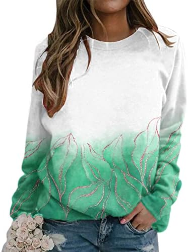 Usuming Tops Tops Casual Sweatshirt Gráfico Casual Sorto para Mulheres Pullover Clássico de Manga Longa LONCO LOLHO