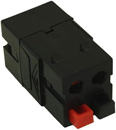 Mycablemart Keystone Jack Insert/Coupler: Dual Speaker Dual Spring Clips 14-30AWG, Black