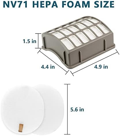 Substituição de filtro para o Shar-K Navigator Professional NV70, NV71, NV80, NVC80C, NV90, NV95, UV420 E ROTATE DE ROTAÇÃO DE SUMPRE