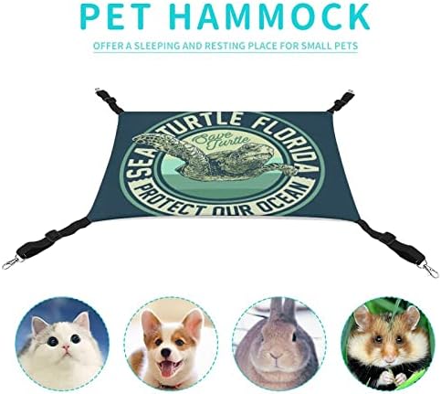 CAGA CAGA HAMMOCK Tartaruga verde Cama de animais de estimação adequada para cadeira de gaiola carro interior externo 16,9 x13