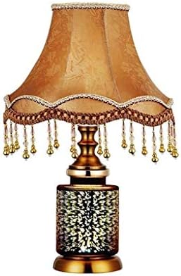 LIMLLY LABRELA DE TABELA LUBLEO DE TABELA DE CERAMICA, Lâmpada de lâmpada pintada vintage, abajur plice -manchado, lâmpada de iluminação
