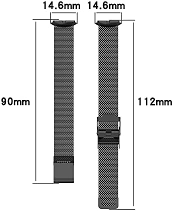 ASOHSEN Band for Fitbit Luxe, bandas de substituição de aço inoxidável para Fitbit Luxe Fitness Tracker, Rick Release e