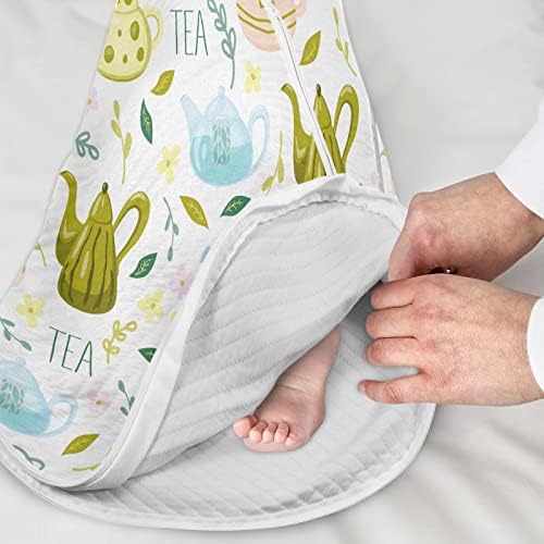 Vvfelixl Unisex Glass Ceramic Bules Bags de dormir de bebê, cobertor de bebê vestível, saco de sono para crianças, terno