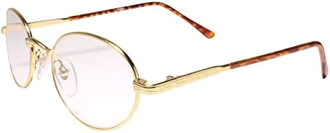 Classic True Vintage Vintage 90S Gold Frame Litors Oval 1.00 copos de leitura