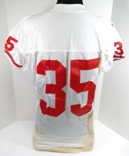 No final dos anos 80, no início dos anos 90, o jogo San Francisco 49ers 35 usou White Jersey 46 717 - Jerseys não assinados da NFL