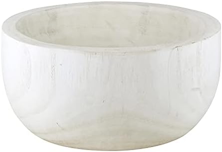 Santa Barbara Design Studio Tabela Sugar Paulownia Wood Bowl, diâmetro de 11 polegadas, branco