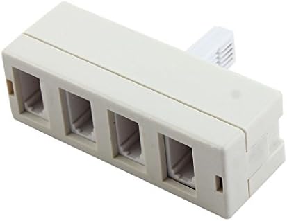 Uxcell Bt a 4 Ways UK Tonelet Adapter Splitter Connector White