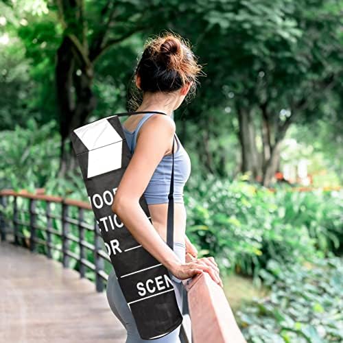 Ratgdn Yoga Mat Bag, filmes Cinema Lapper Board Exercício de ioga transportadora de tapete de ioga Full-zip