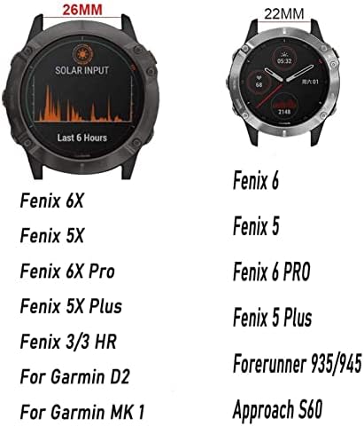 Fndwj Sport Silicone Watch Band para Garmin Fenix ​​7x 7 6x 6 Pro 5x 5plus S60 935 RELUMENTO RÁPIDO 22 26mm Strap de pulso