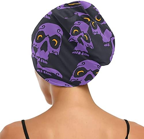 Skull Cap boné de gorda de gorro de capuz para mulheres para mulheres Halloween Skull Sleeping Bap Hat Hair Headwear Night