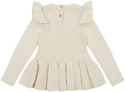 Laura Ashley 2 pacote bebê/criança menina de garota e malha de malha longa túnica de túnica peplum, malha de algodão e