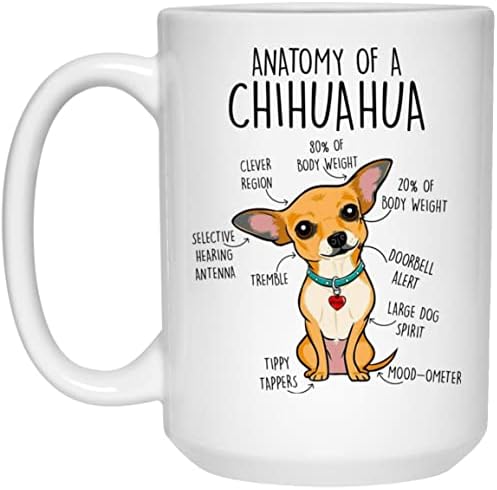 Presente Greenstar Chihuahua caneca de café, presente de chihuahua fofo, amante de cães, presente engraçado para ela, ele,