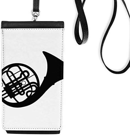 Horn clássica música linda música louco bolsa de carteira pendurada bolsa móvel bolso preto