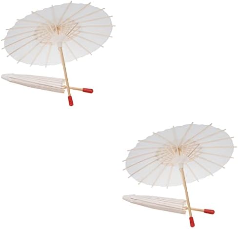 ABOOFAN decoração vintage Decoração de casamento 4pcs papel branco guarda -chuva Diy White Paper Guardella Chinesa Japonês