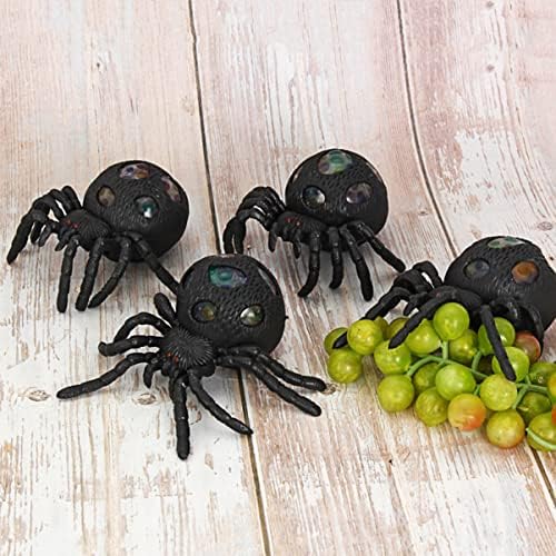 Bestoyard 12 PCs Halloween Spider Artificial Spider Toy Toy Fidget Ball Balls Decoração Fake Spider